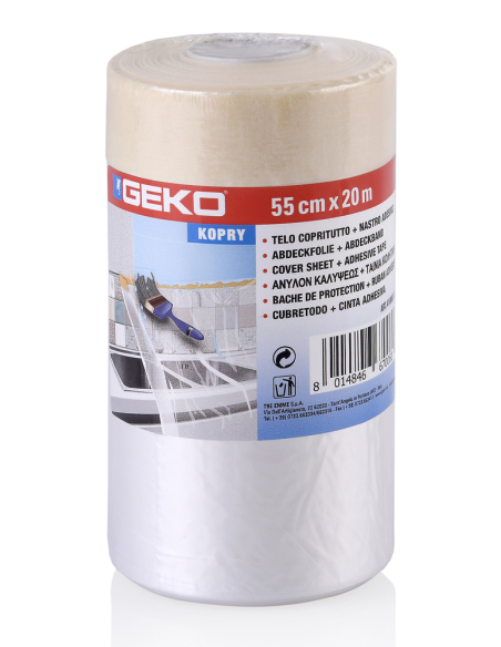 Bâche de Protection Adhésive - 176614 - 55cm x 20m - GEKO