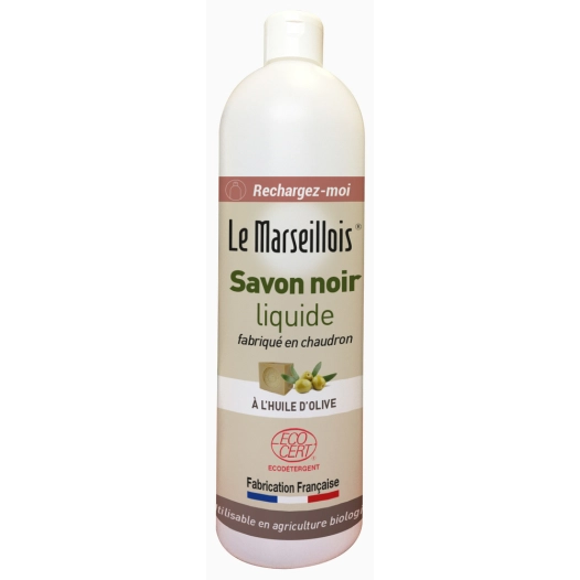 Savon Noir Liquide Flacon Vide 1L - LE MARSEILLOIS