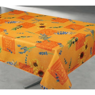 Toile Cirée Déco Luberon Orange 140cmx20ml - ACCESS DECO