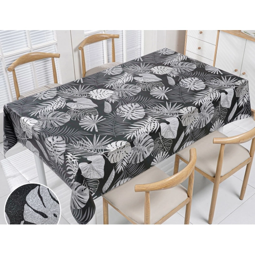 Toile Cirée Déco Jardin Black 140cmx20ml - ACCESS DECO