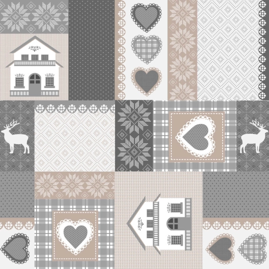 Toile Cirée Déco 140cm x 20ml Vanoise Beige - ACCESS DECO