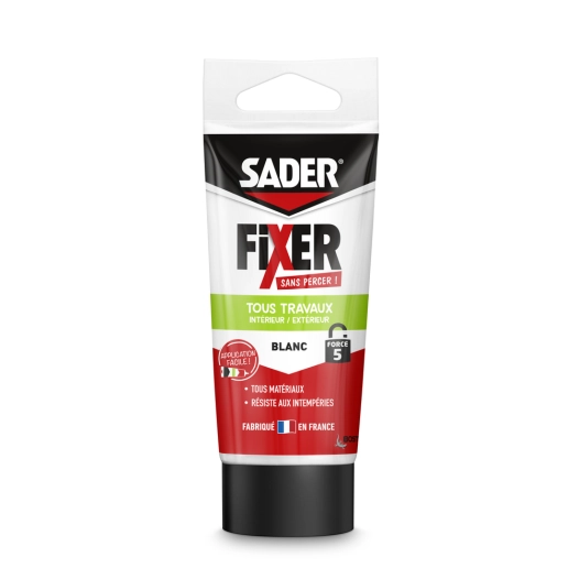Fixer Sans Percer Tous Travaux Blanc Tube 50g - SADER