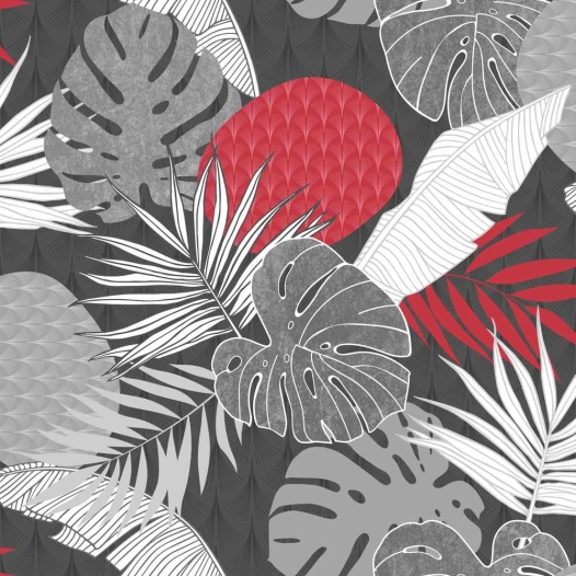 Toile Cirée Skin Laize Nappe 140cmx20ml Salvador Rouge - ACCESS DECO