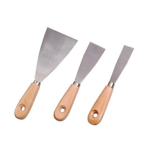 Ensemble 3 Couteaux de Peintre Manche Bois - SAVY