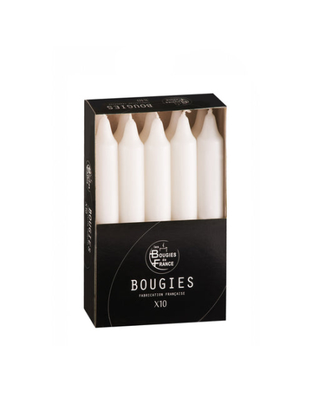 Bougies Ménage Blanches Longue durée, flamme stable - BOUGIES DE FRANCE