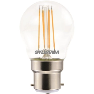 Ampoule Sphérique LED Clair Filament Blanc Chaud B22 - SYLVANIA