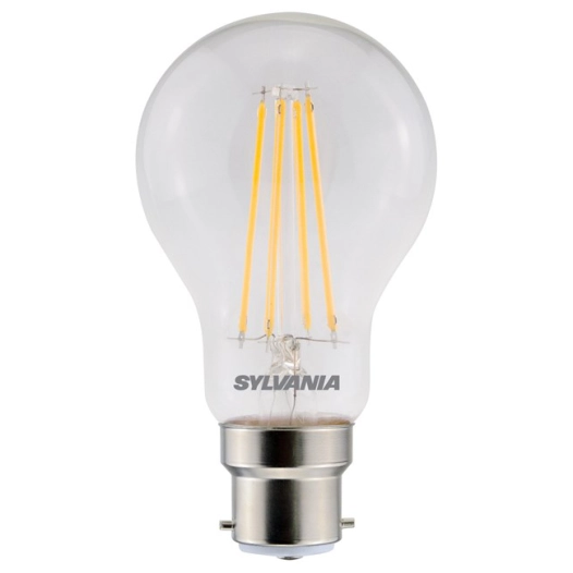 Ampoule Classique LED Filament Clair Blanc Chaud B22 - 168729 - 4,5W - 470LM - SYLVANIA