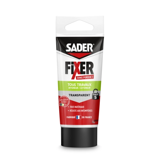 Fixer Sans Percer Tous Travaux Transparent Tube 50g - SADER