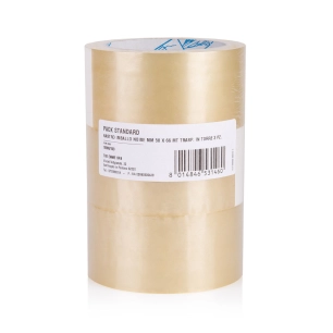 Ruban Adhésif D'emballage Transparent Standard 50mmx66m Lot 3 Rouleaux - GEKO