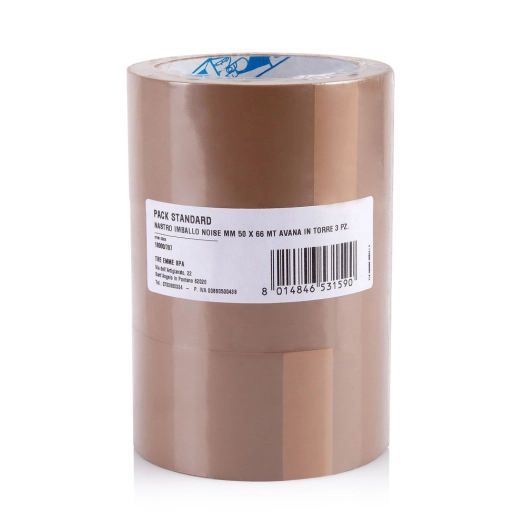 Ruban Adhésif D'emballage Havane Standard 50mmx66m Lot 3 Rouleaux - GEKO
