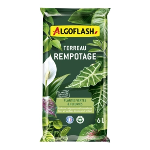 Terreau Rempotage Plantes Vertes et Fleuries 6L - ALGOFLASH