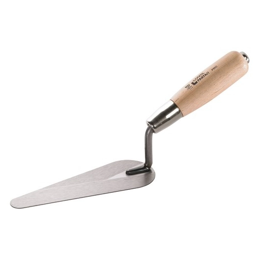 Truelle langue chat : lame acier, manche bois verni - L'OUTIL PARFAIT