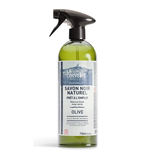 Savon Noir Naturel en Spray à L’huile D’olive 750ml - LA CORVETTE
