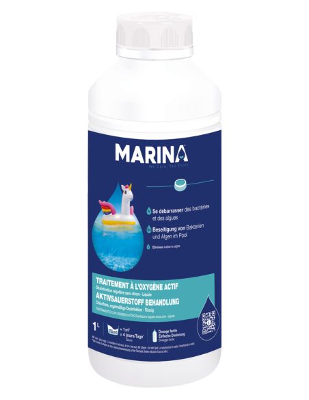 Traitement à l'Oxygène Actif Sans Chlore 1L - MARINA