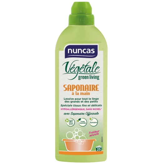 Saponaire Lessive à La Main Végétale 750ml - NUNCAS
