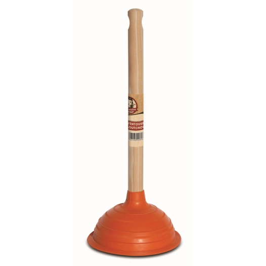La Ventouse Caoutchouc Ø150MM Manche Bois Brut 30cm - LA MENAGERE