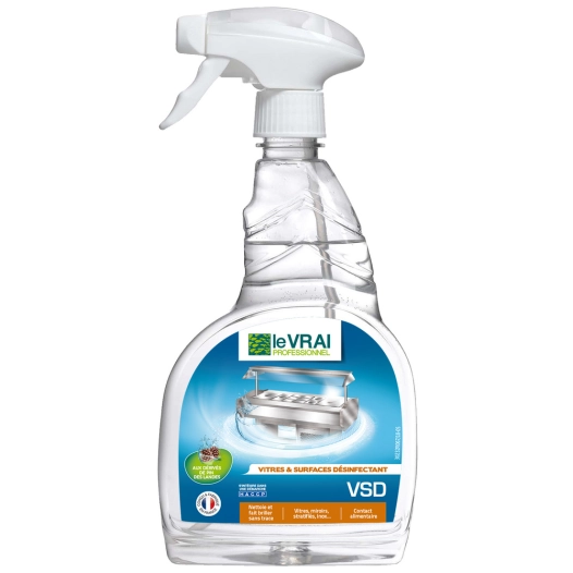 Nettoyant Désinfectant Vitres & Surfaces VSD Vapo 750ml TP2 - LE VRAI