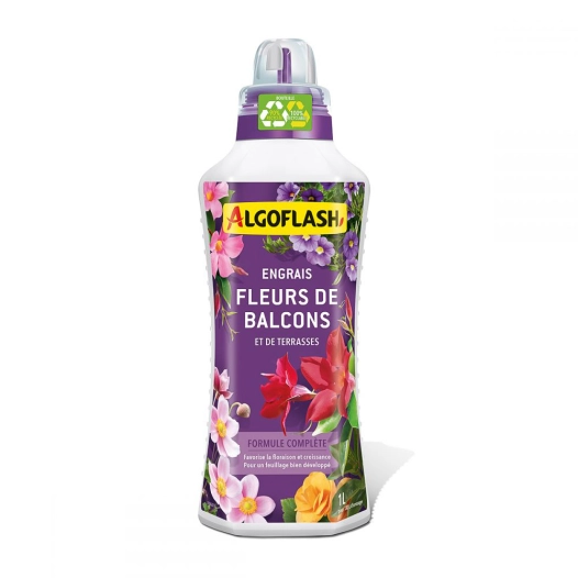 Engrais Liquide Fleurs Balcons et Terrasses 1L - ALGOFLASH