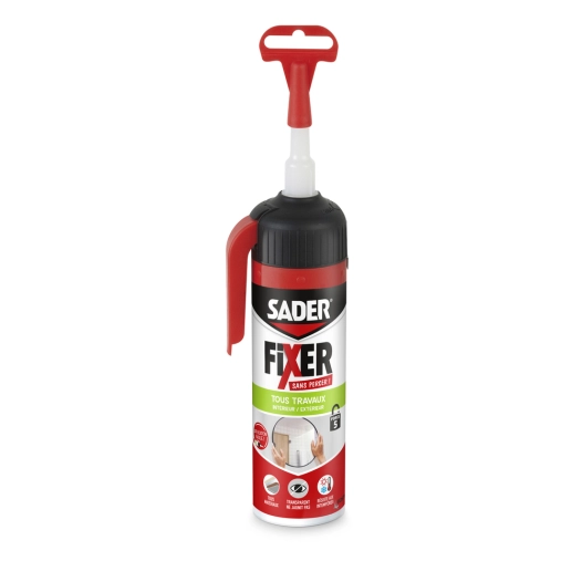 Fixer Sans Percer Tous Travaux Transparent Gâchette 110g - SADER