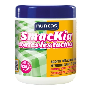 Additif Détachant Toutes Tâches Smackia Blanc et Couleurs 600g - NUNCAS