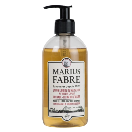 Savon Liquide de Marseille Flacon Pompe 400ml Senteur Grenade Fleur de Cerisier - MARIUS FABRE