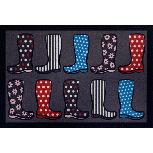 Tapis Entry Lots of Boots Grey 40x60cm - VICA