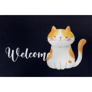 Tapis Entry Welcome Cat Anthracite 40x60cm - VICA