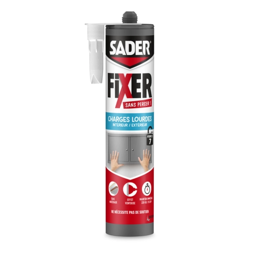 Fixer Sans Percer Charges Lourdes Cartouche 460g - SADER