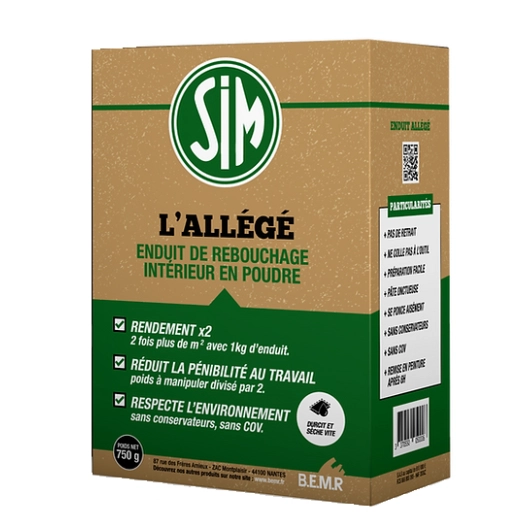Sim l'Allégé Enduit de Rebouchage 750g - SIM