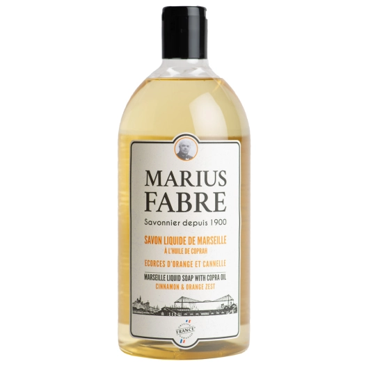 Savon Liquide de Marseille Senteur Orange Cannelle 1L - MARIUS FABRE