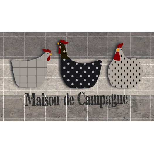 Tapis Velvet Maison de Campagne 45x75cm sans bordure sur cintre - MERCURY