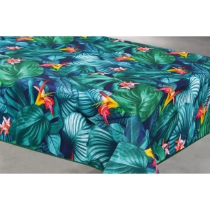 Nappe Polyester 140x240cm Tamara Bleu sur Cintre - ACCESS DECO