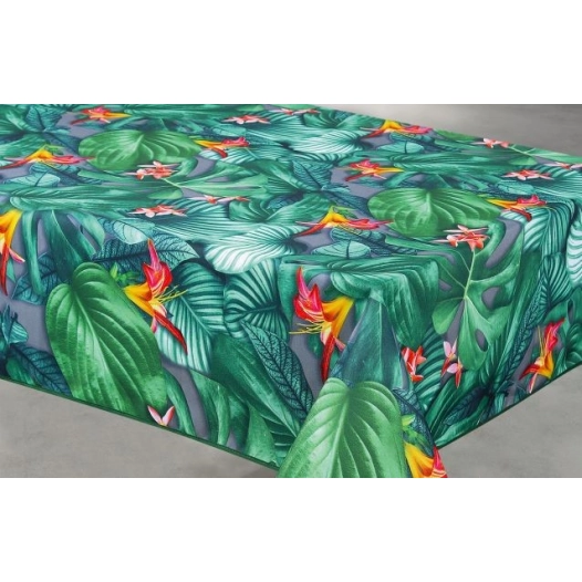 Nappe Polyester 140x240cm Tamara Gris sur Cintre - ACCESS DECO