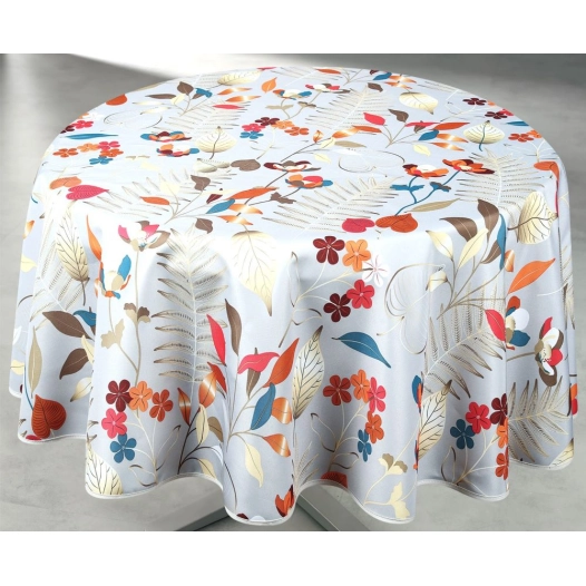 Nappe Polyester Ronde Ø160cm Oxana Beige sur Cintre - ACCESS DECO