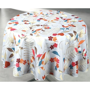 Nappe Polyester Ronde Ø160cm Oxana Beige sur Cintre - ACCESS DECO