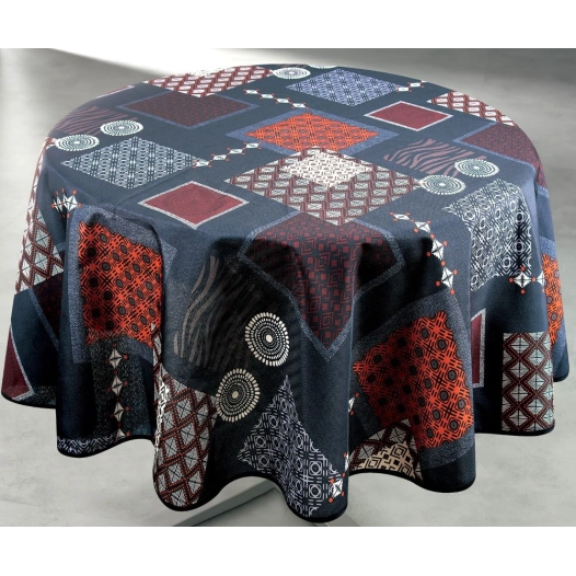 Nappe Polyester Ronde Ø160cm Ambre Gris sur Cintre - ACCESS DECO