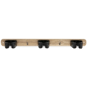 Support 3 Balais Aspect Bois + 2 Crochets - INOFIX