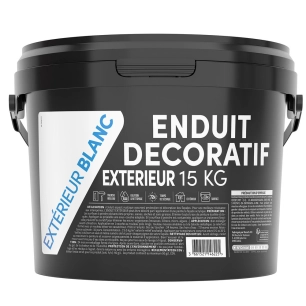 Enduit Décoratif Aspect Crépi Extérieur Blanc 15kg - TOUT DANS LE PRIX