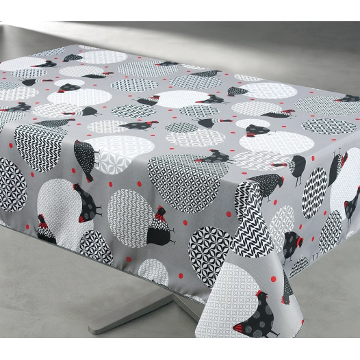 Toile Cirée 140x240cm Picotti Gris sur Cintre Carton - ACCESS DECO