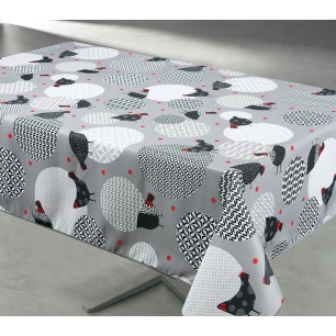 Toile Cirée 140x240cm Picotti Gris sur Cintre Carton - ACCESS DECO