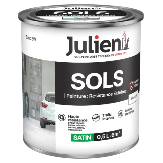 Peinture Sols Extreme Satin 0.5L - 164094 - Blanc - JULIEN