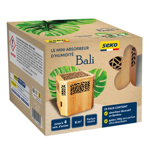 Mini Absorbeur d'Humidité Bali + 2 Galets Neutres 100g - SEKO