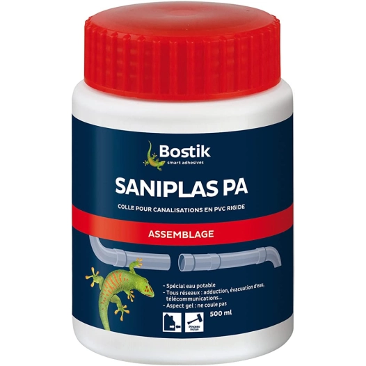 Colle Saniplas PA Tube & Raccord Boite de 500ml - BOSTIK