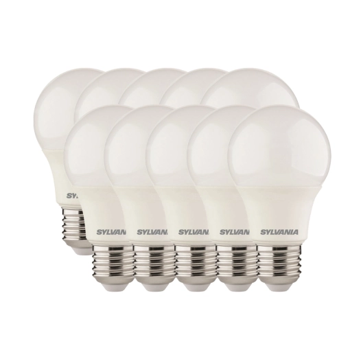 Ampoules Classiques LED STD Multi-directionnelles 8W Blanc Chaud E27 Lot de 10 - SYLVANIA