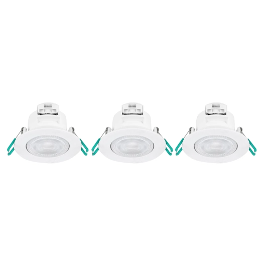 Spots Encastrés LED Intégré Blanc 6,5W IP65 Blanc Neutre Lot de 3 - SYLVANIA