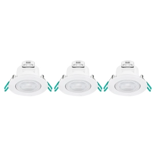 Spots Encastrés LED Intégré Blanc 6,5W IP65 Blanc Neutre Lot de 3 - SYLVANIA