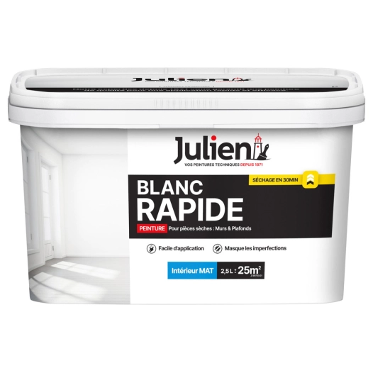 Blanc Rapide Mat - 165731 - Blanc - 2.5L - JULIEN