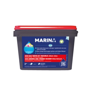 Chlore Choc SOS Eau Verte et Trouble Granulés Sachets 10x200g TP2 - MARINA