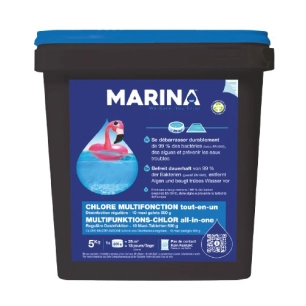 Chlore Multifonction 25 Galets 200g TP2 5kg - MARINA