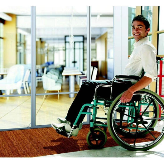 Tapis Brosse Coco Ecru Spécial PMR 23mm 1m x 10ml - DECORAMA